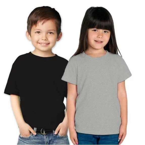 BAJU KAOS ANAK UNISEX POLOS USIA 2-10TH COTOON COMBED 30S