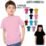 KAOS OBLONG ANAK ANAK UNISEX COTTON COMBED TSHIRT POLOS UMUR 2-10 TAHUN