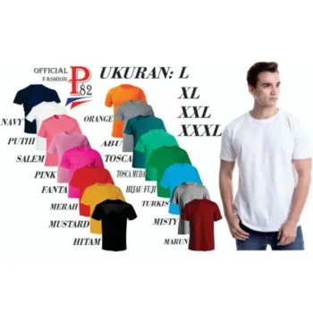 KAOS POLOS OBLONG TSHIRT DEWASA KATUN COMBED SIZE L XL XXL XXXL -TERMURAH
